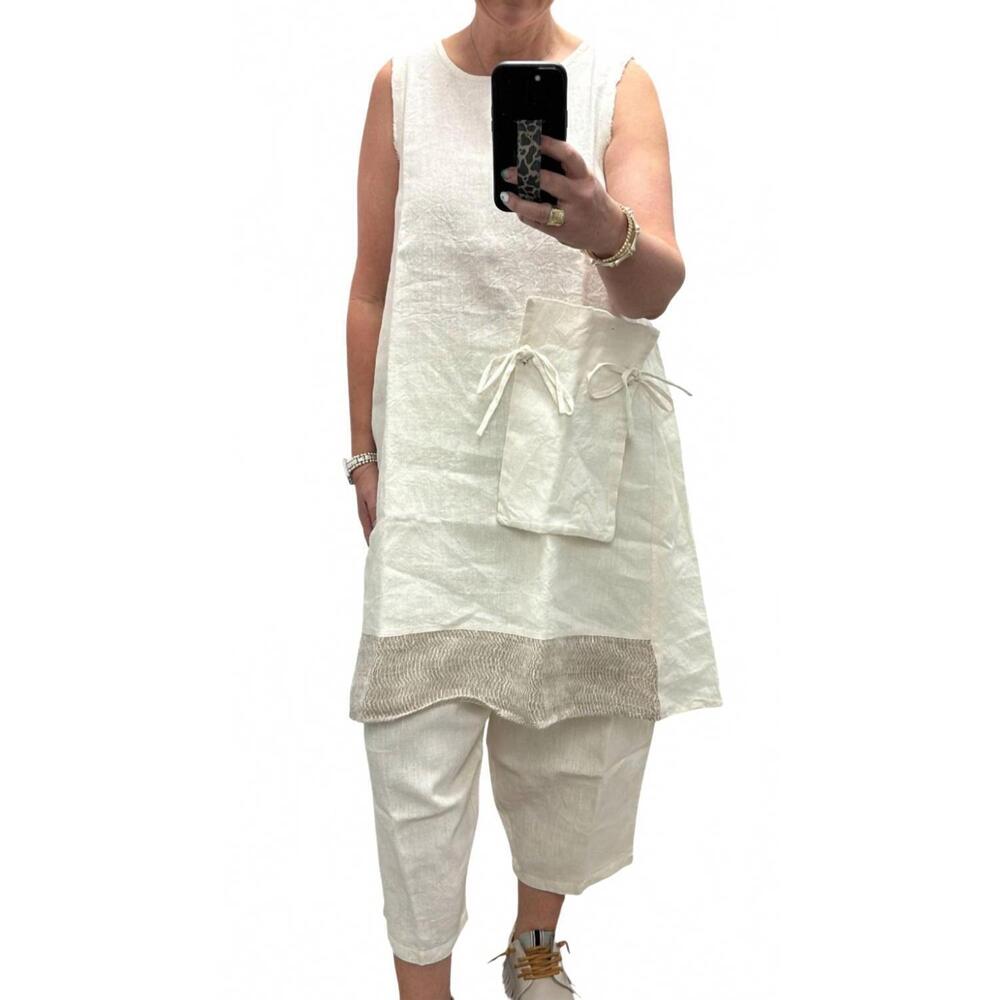 NEW PAPERLACE my dream pull on ankle pants in white